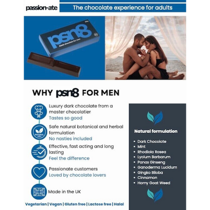 Psn8 Dark Chocolate - 450mg Male Herbal Supplement